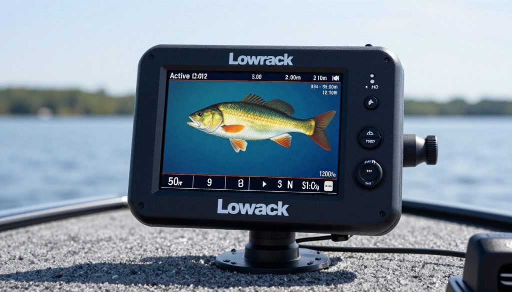 Эхолоты Lowrance на лодке с рыбаком